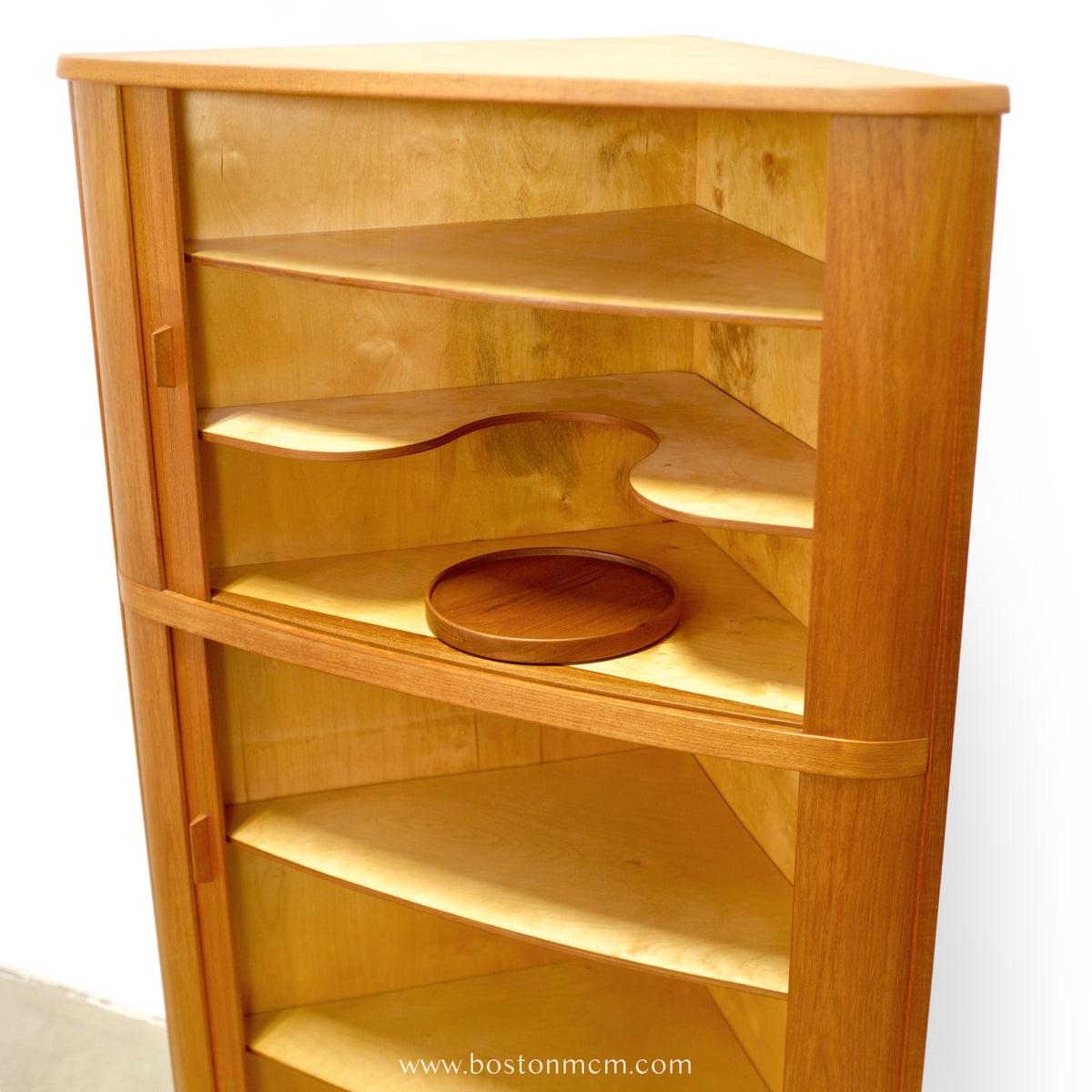 Skovmand & Andersen Model 3 Teak Corner Cabinet w/ Bar Cabinet Designed by Arne Hovmand Olsen - #A2131