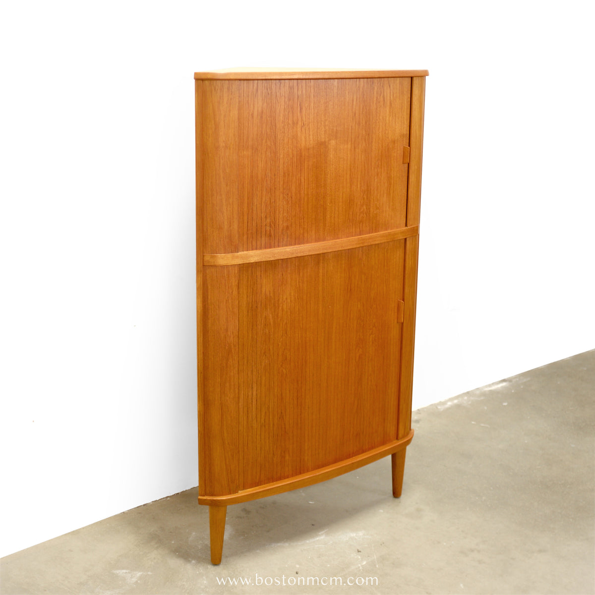 Skovmand & Andersen Model 3 Teak Corner Cabinet w/ Bar Cabinet Designed by Arne Hovmand Olsen - #A2131