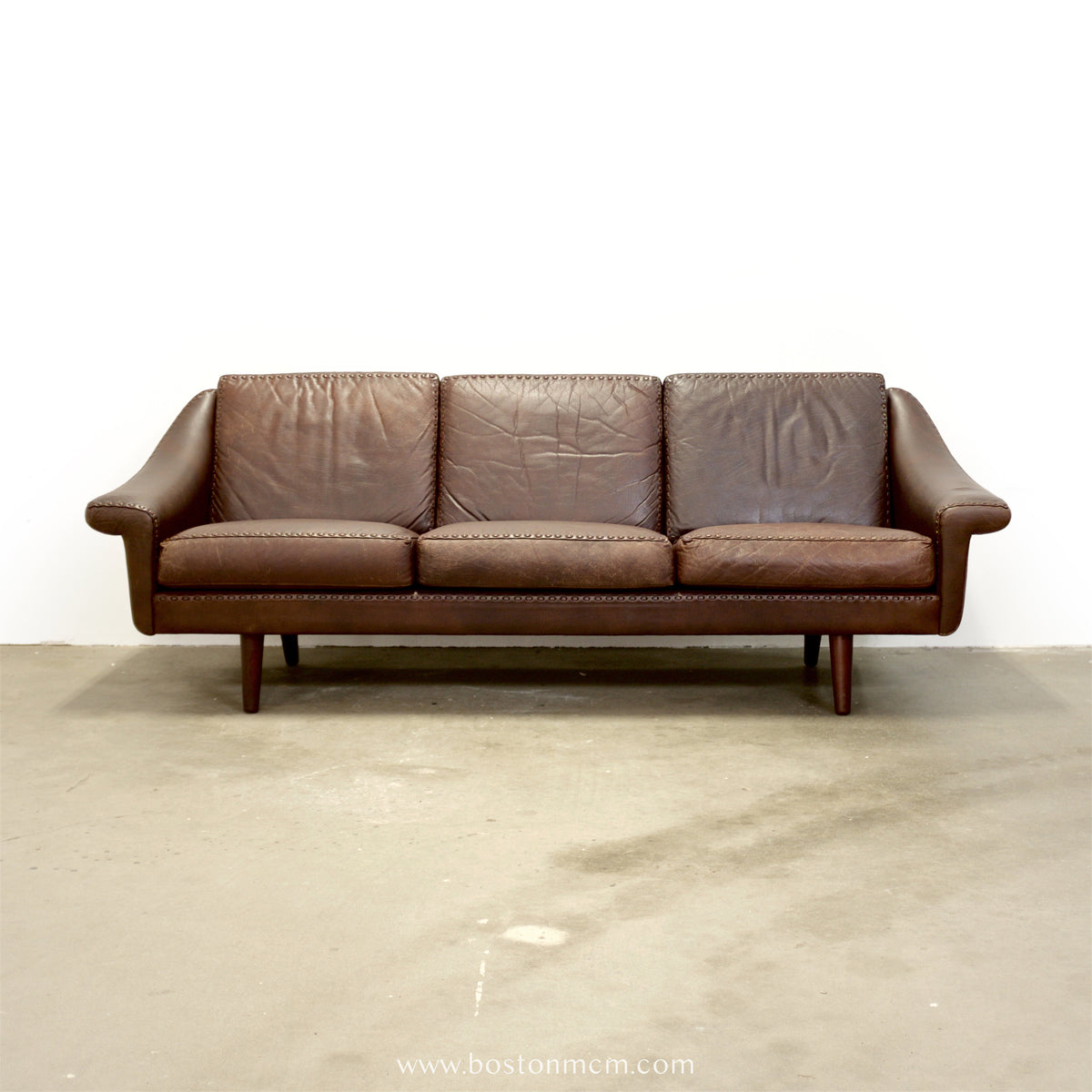 Erhardsen & Andersen Møbelfabrik “Matador” Leather Sofa Designed by Aage Christiansen - #A2152-A