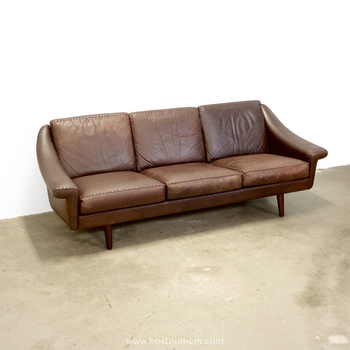Erhardsen & Andersen Møbelfabrik “Matador” Leather Sofa Designed by Aage Christiansen - #A2152-A
