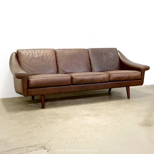 Erhardsen & Andersen Møbelfabrik “Matador” Leather Sofa Designed by Aage Christiansen - #A2152-A