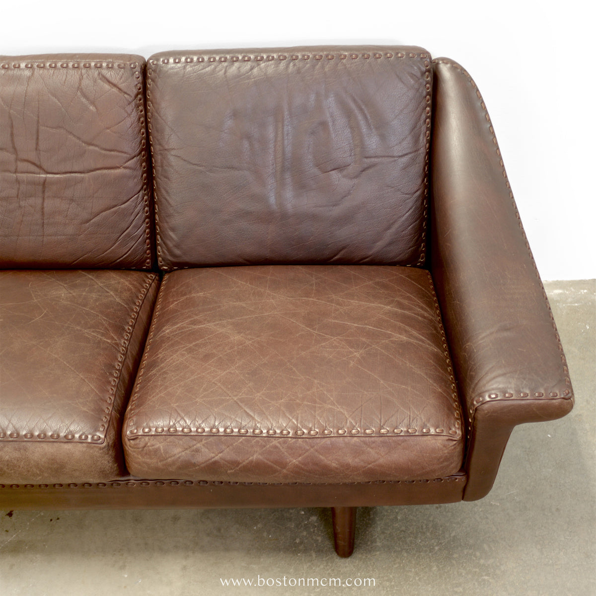 Erhardsen & Andersen Møbelfabrik “Matador” Leather Sofa Designed by Aage Christiansen - #A2152-A