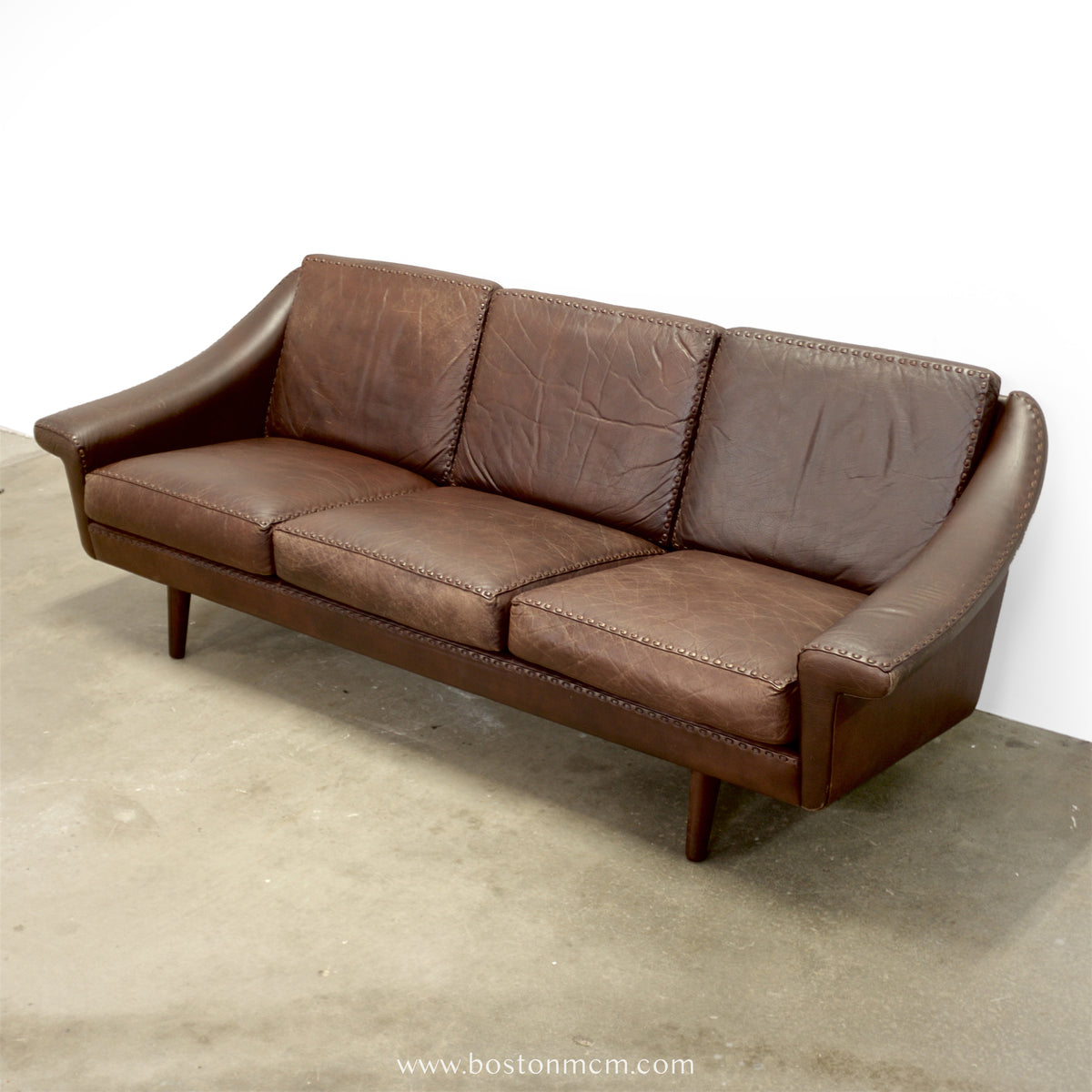 Erhardsen & Andersen Møbelfabrik “Matador” Leather Sofa Designed by Aage Christiansen - #A2152-A