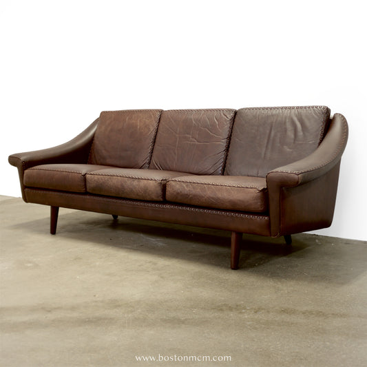 Erhardsen & Andersen Møbelfabrik “Matador” Leather Sofa Designed by Aage Christiansen - #A2152-A