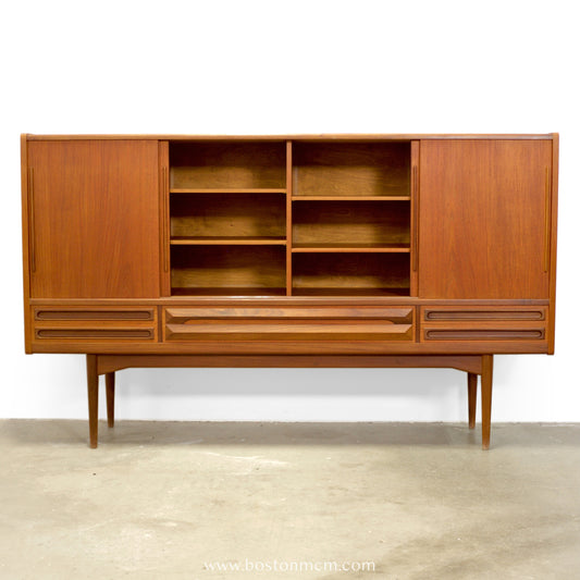 Danish Teak Highboard / Tall Sideboard - #A2100