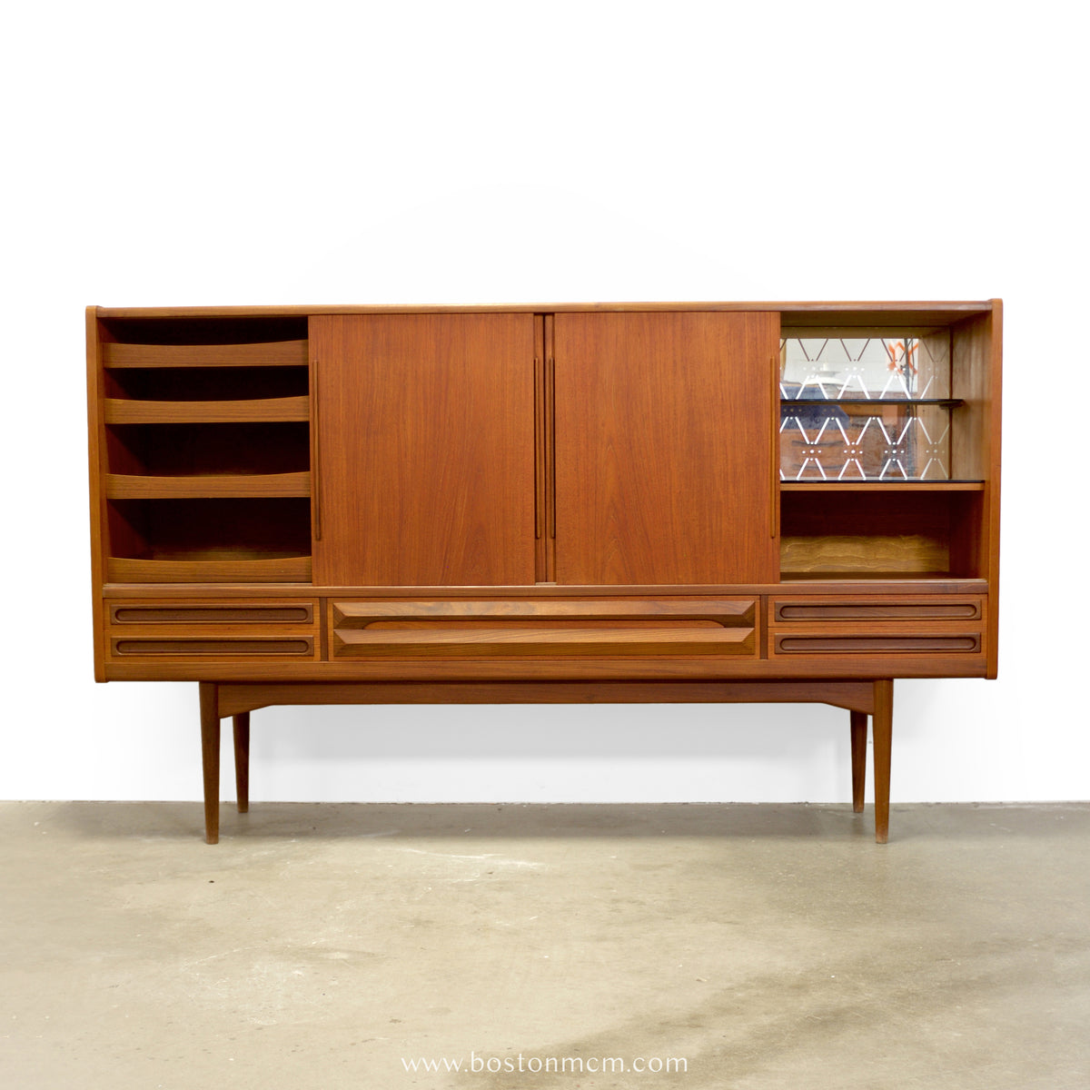 Danish Teak Highboard / Tall Sideboard - #A2100