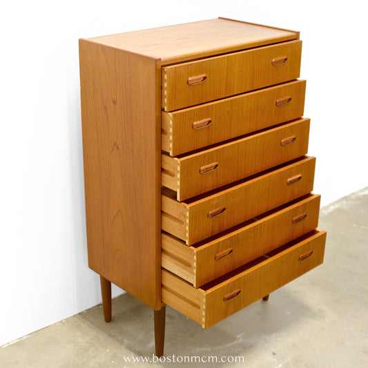 Danish Teak 6 Drawer Dresser - #A2228