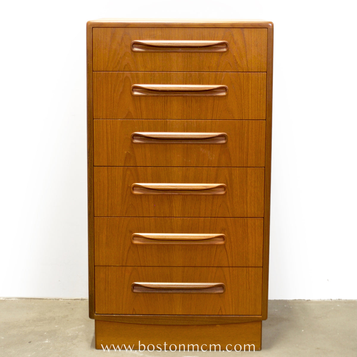 G-Plan "Fresco" Teak Tall Dresser / Chest of Six Drawers - #B73