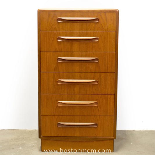 G-Plan "Fresco" Teak Tall Dresser / Chest of Six Drawers - #B73