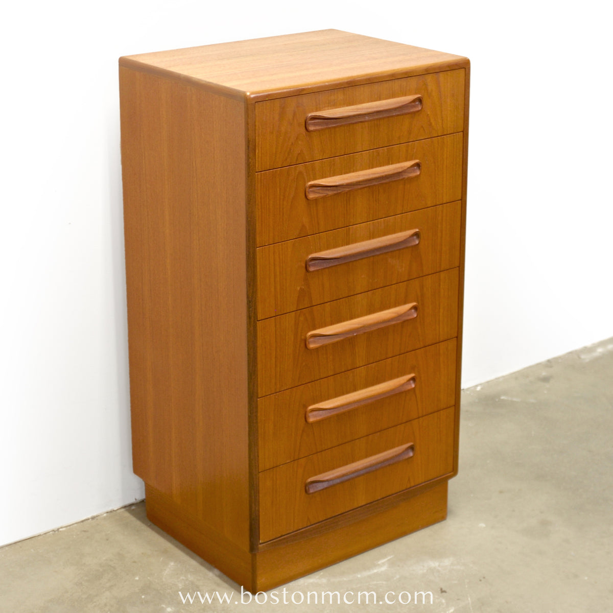 G-Plan "Fresco" Teak Tall Dresser / Chest of Six Drawers - #B73