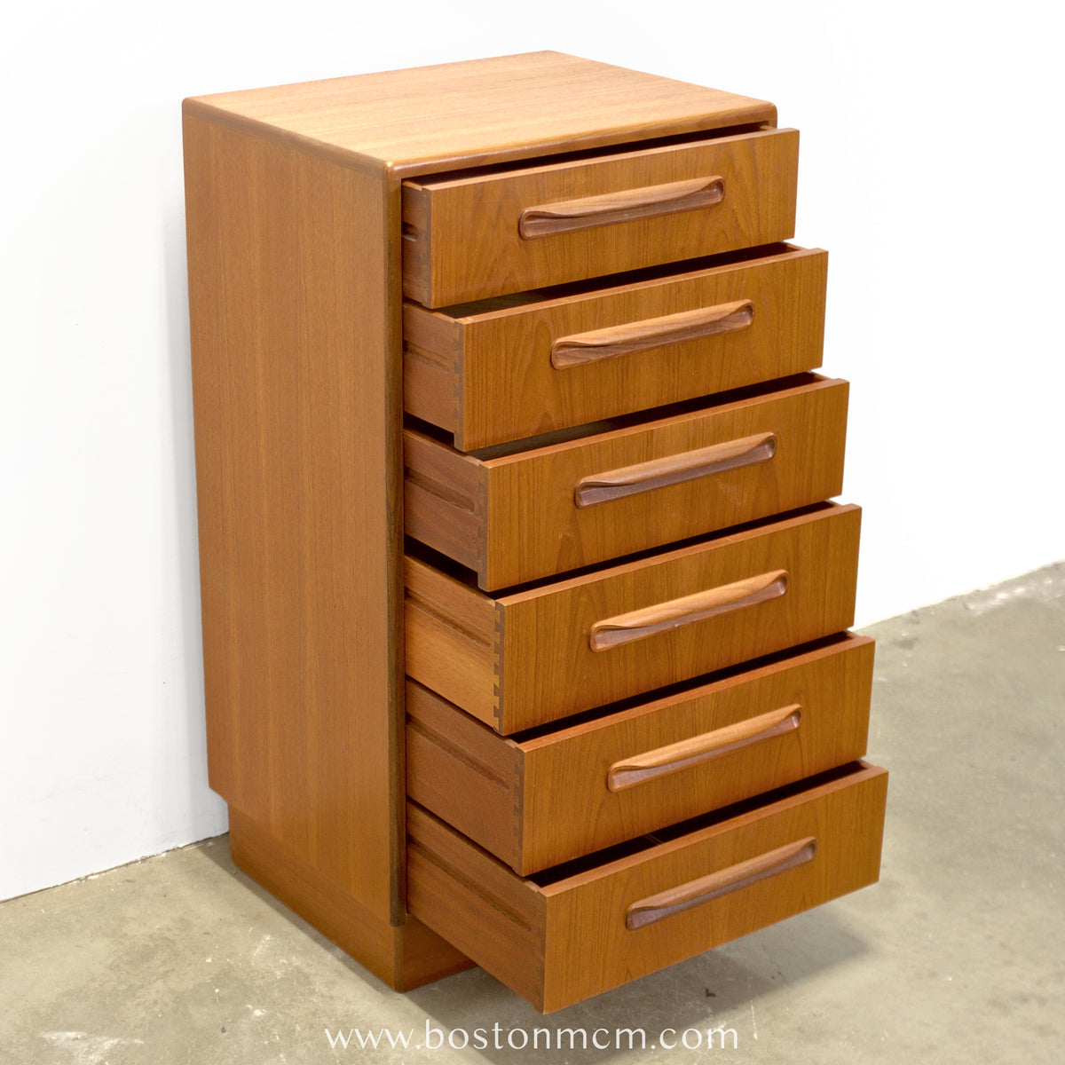 G-Plan "Fresco" Teak Tall Dresser / Chest of Six Drawers - #B73