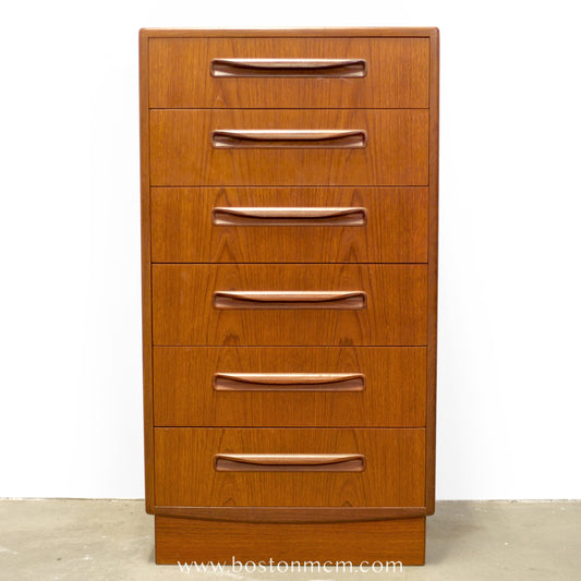 G-Plan "Fresco" Teak Tall Dresser / Chest of Six Drawers - #B67