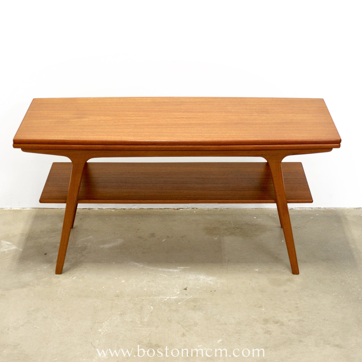 Danish Teak Draw Leaf Coffee Table - #A2221