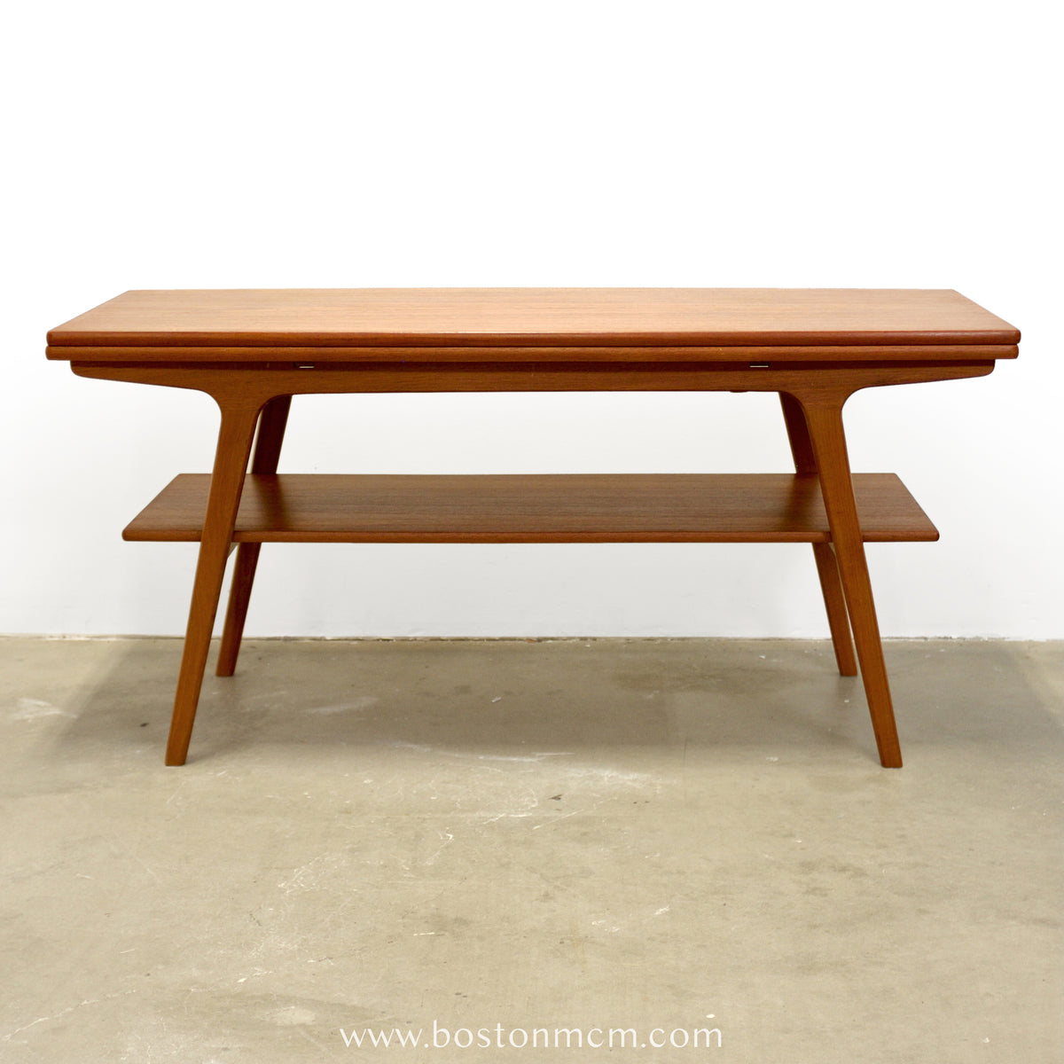 Danish Teak Draw Leaf Coffee Table - #A2221