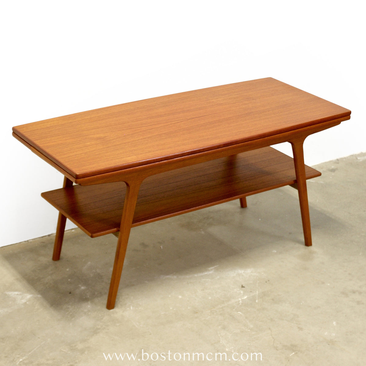 Danish Teak Draw Leaf Coffee Table - #A2221