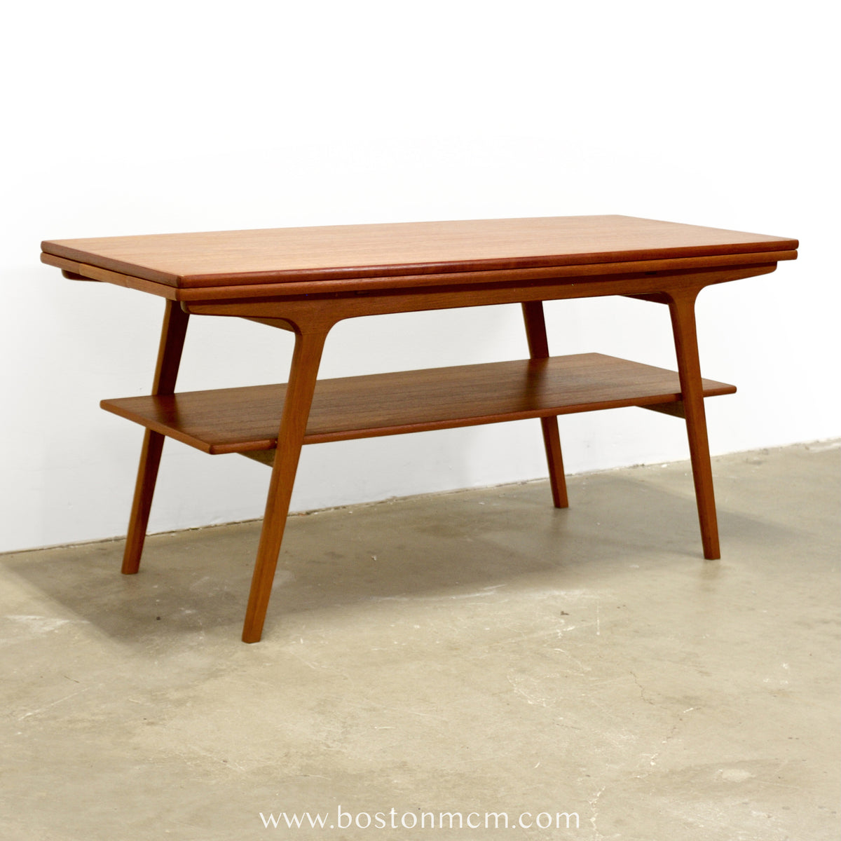 Danish Teak Draw Leaf Coffee Table - #A2221