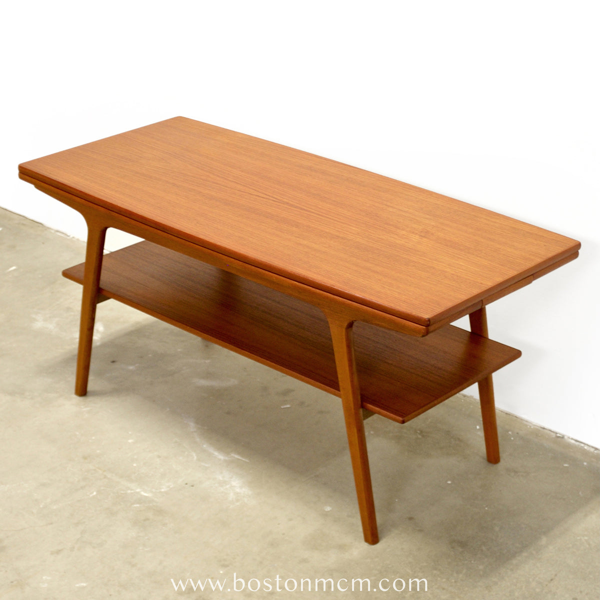Danish Teak Draw Leaf Coffee Table - #A2221