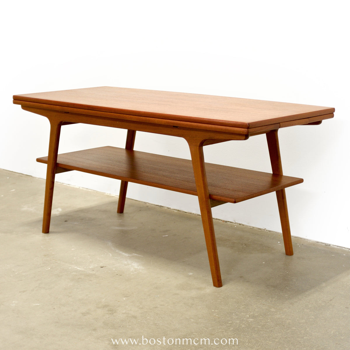 Danish Teak Draw Leaf Coffee Table - #A2221