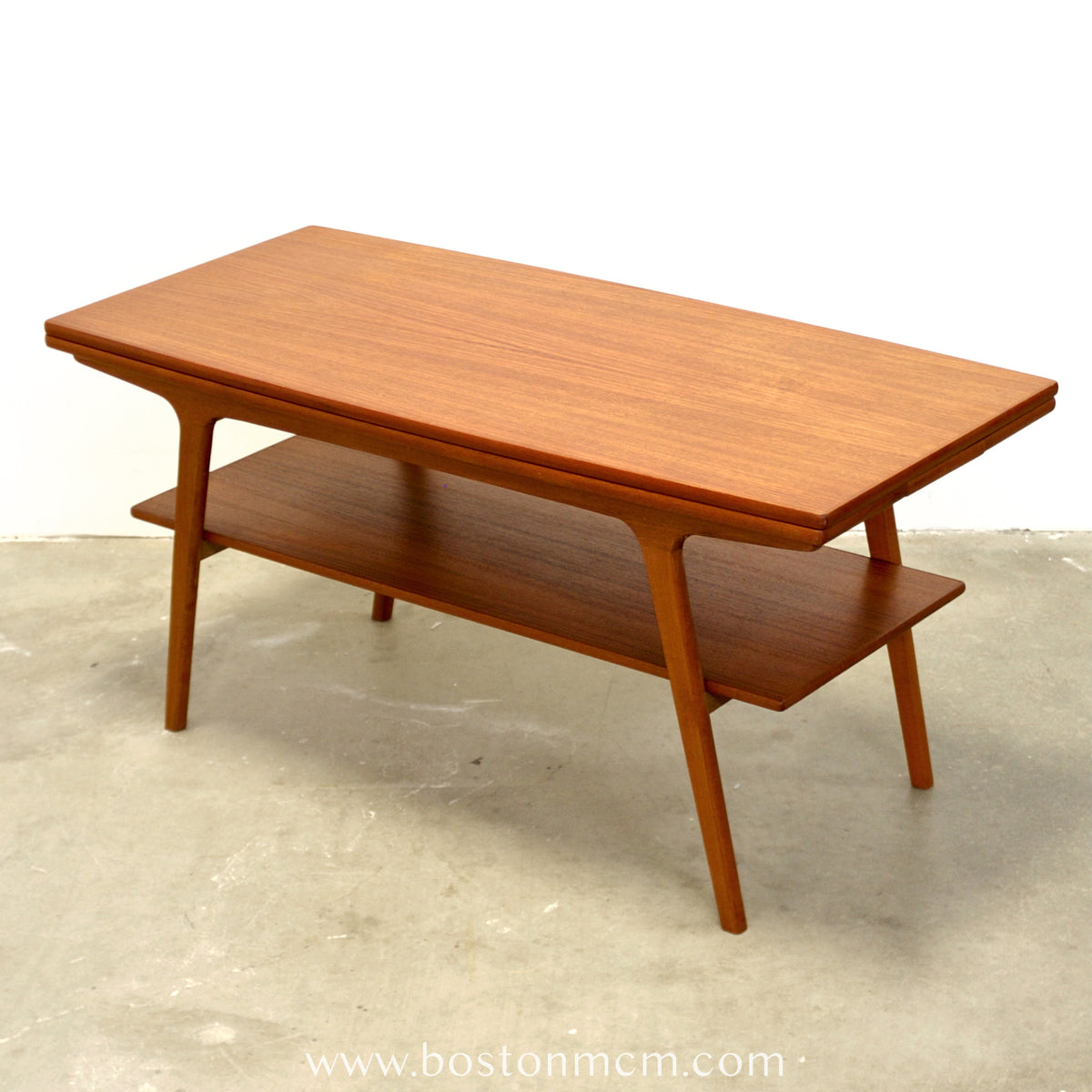 Danish Teak Draw Leaf Coffee Table - #A2221