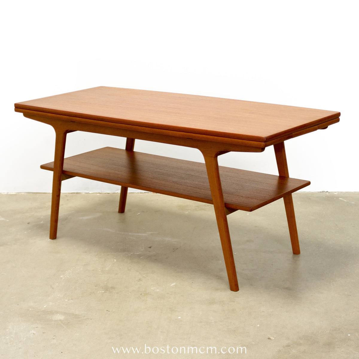 Danish Teak Draw Leaf Coffee Table - #A2221