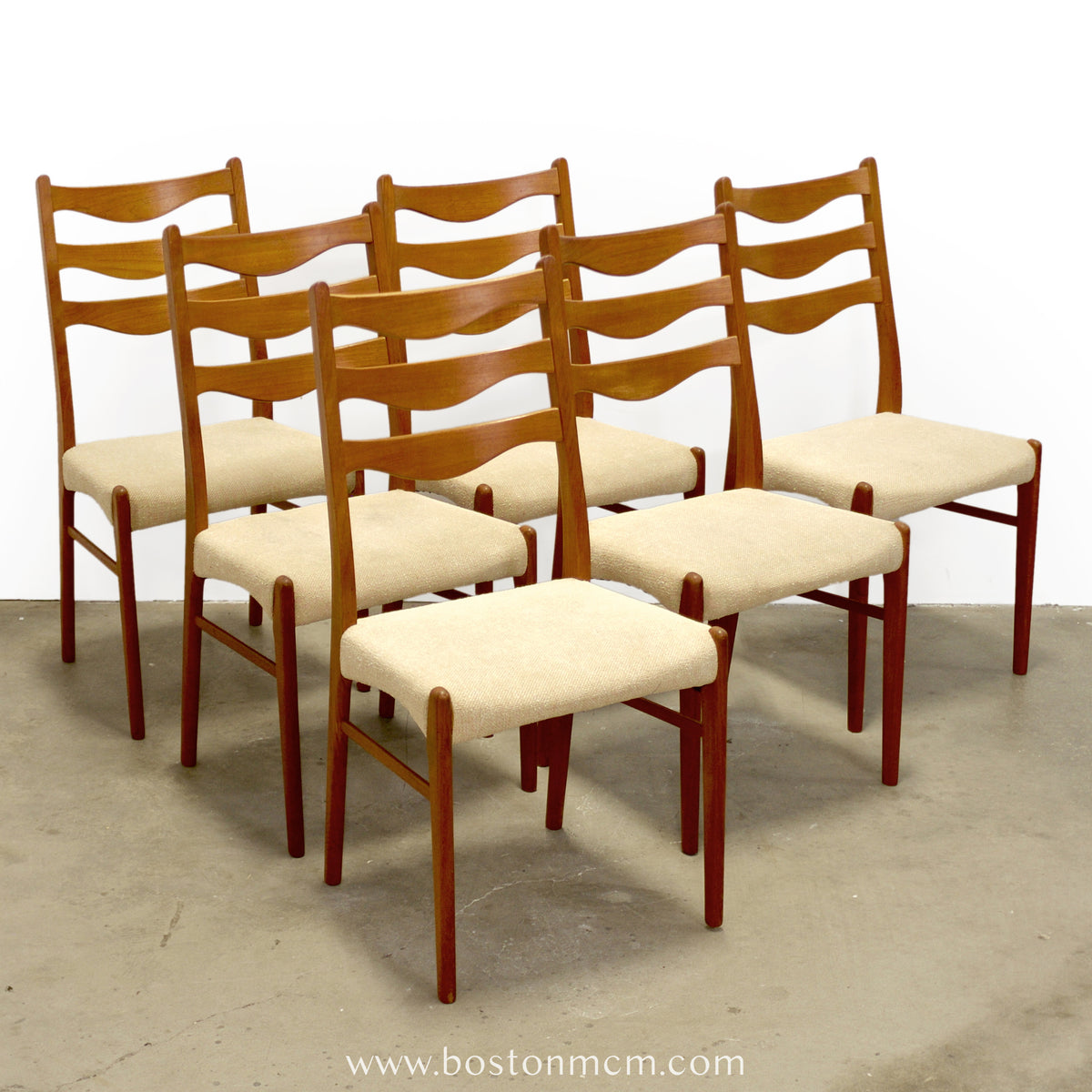 Glyngøre Stolefabrik Set of 6 Teak GS90 Dining Chairs Designed by Arne Wahl Iversen - #A1893