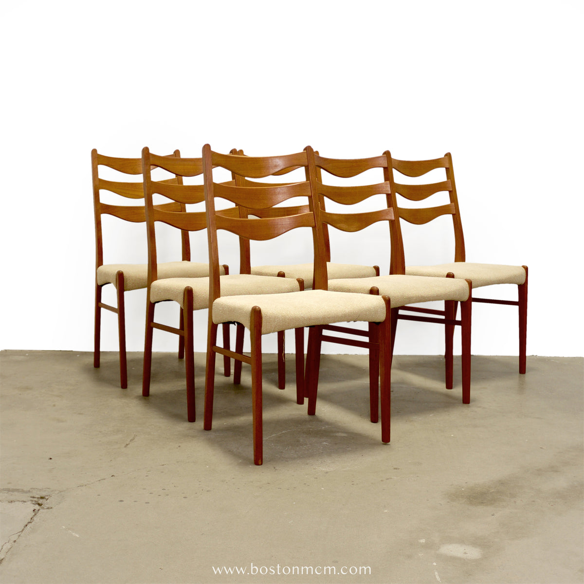 Glyngøre Stolefabrik Set of 6 Teak GS90 Dining Chairs Designed by Arne Wahl Iversen - #A1893