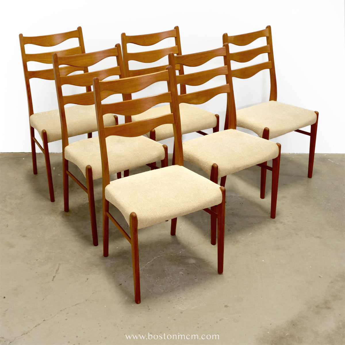 Glyngøre Stolefabrik Set of 6 Teak GS90 Dining Chairs Designed by Arne Wahl Iversen - #A1893