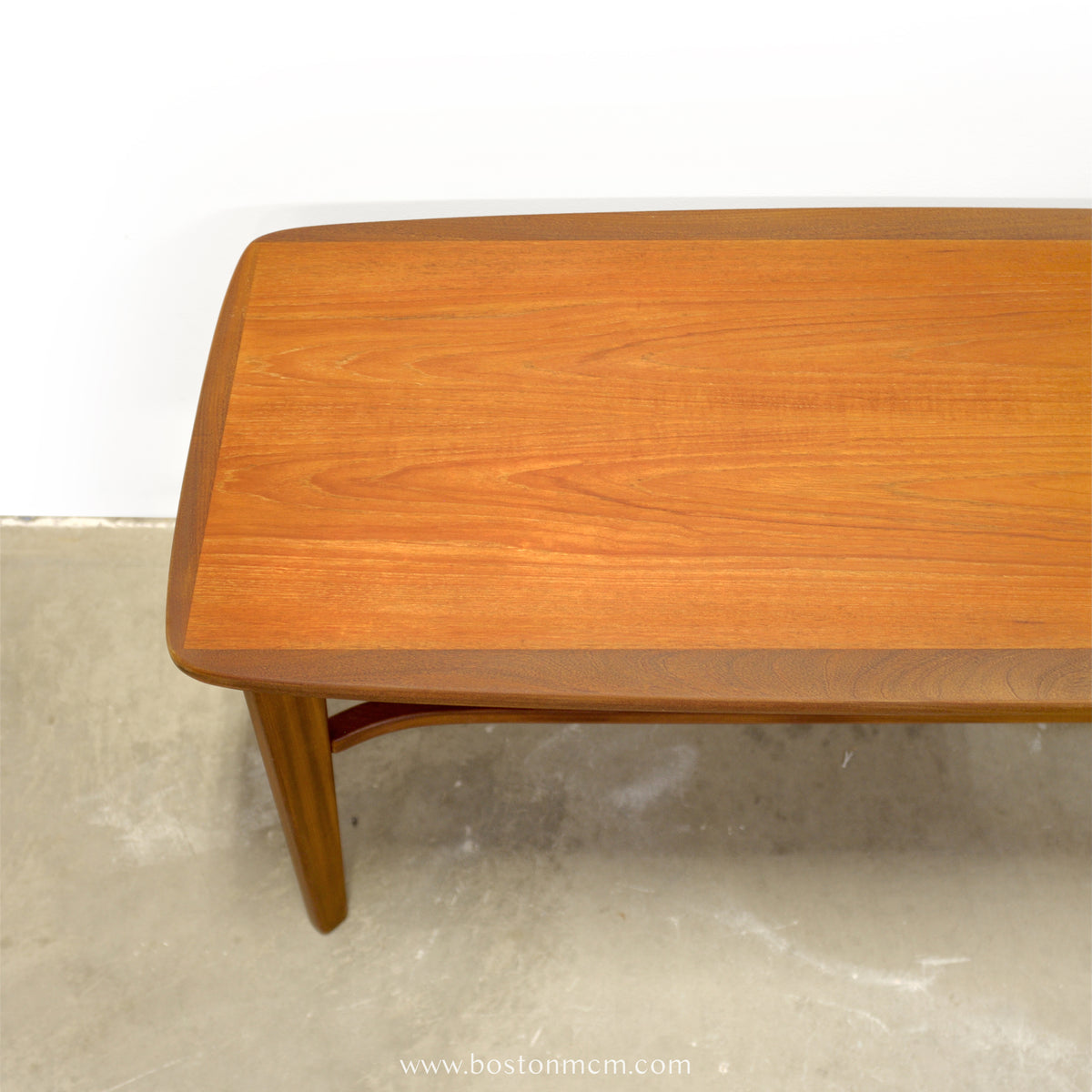Danish Teak Coffee Table w/ Lower Spindled Shelf - #A2183