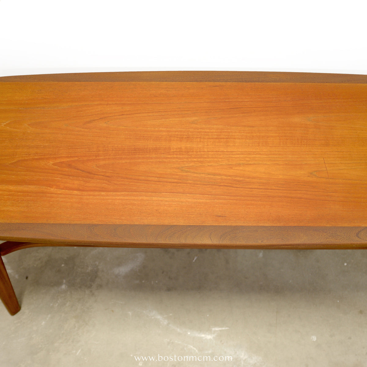 Danish Teak Coffee Table w/ Lower Spindled Shelf - #A2183