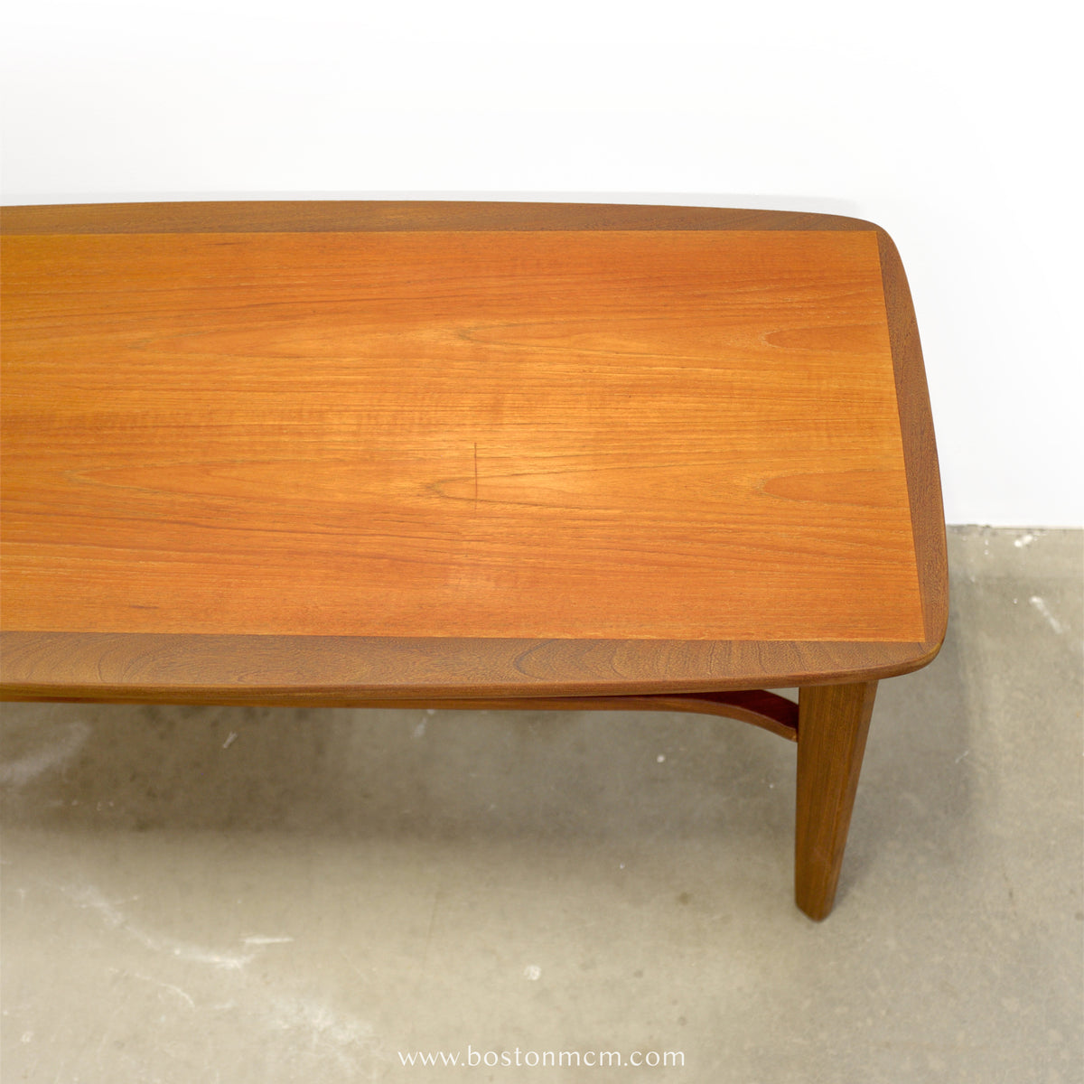 Danish Teak Coffee Table w/ Lower Spindled Shelf - #A2183