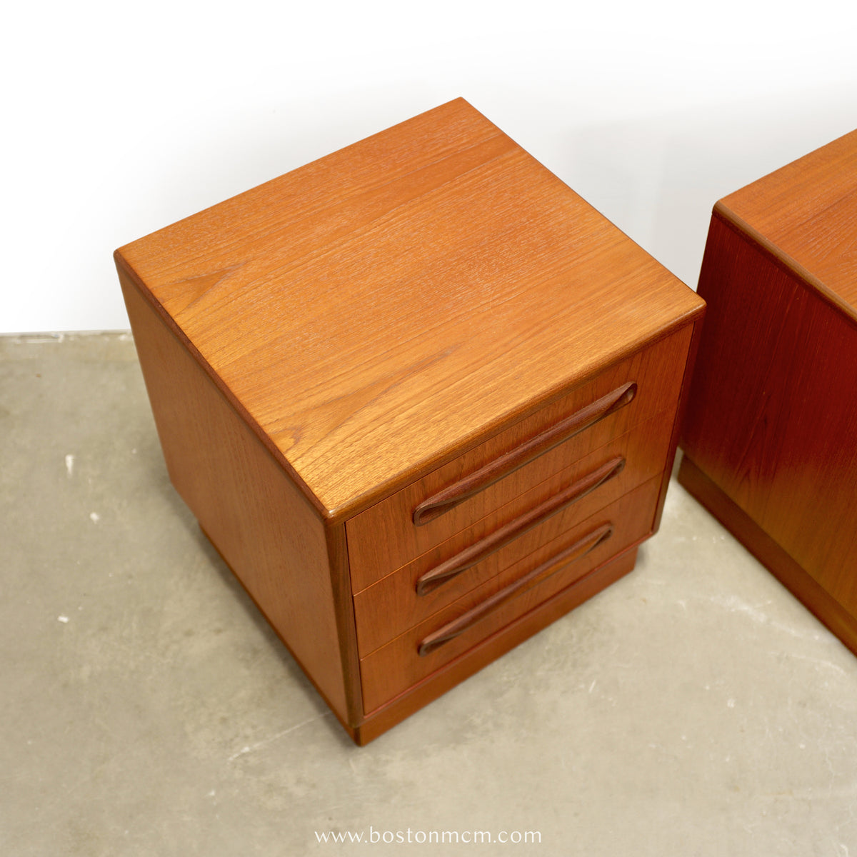G-Plan "Fresco" Pair of Teak  3 Drawer Nightstands - #B15-B