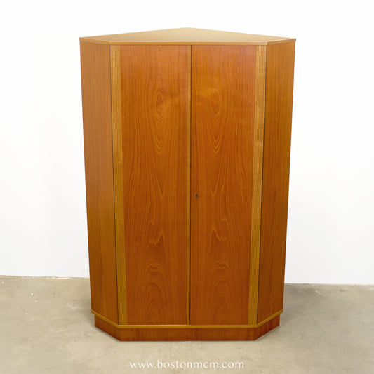 Danish Teak Corner Cabinet / Wardrobe