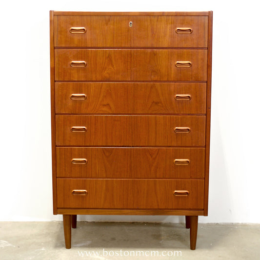 Danish Teak 6 Drawer Dresser - #A1863
