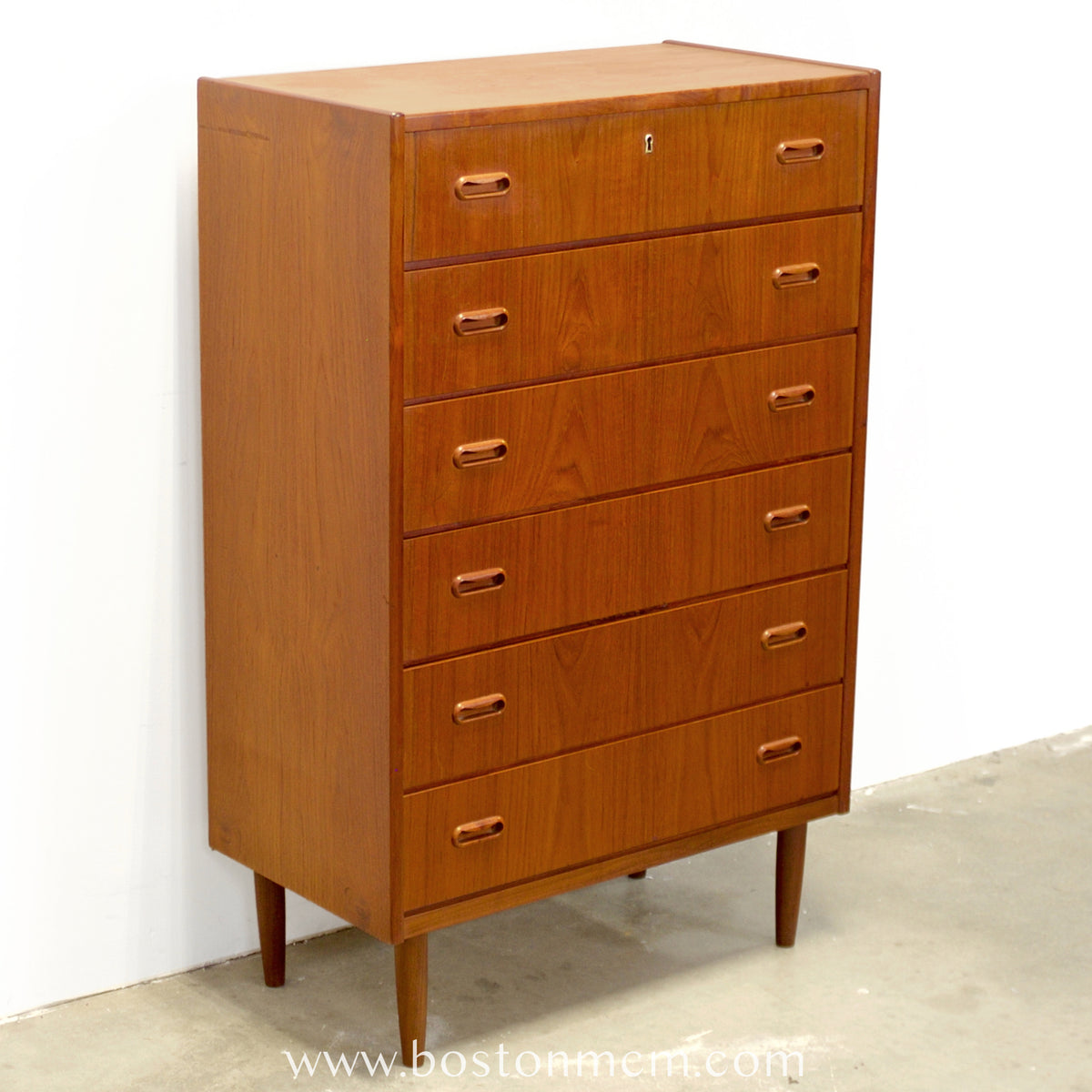 Danish Teak 6 Drawer Dresser - #A1863