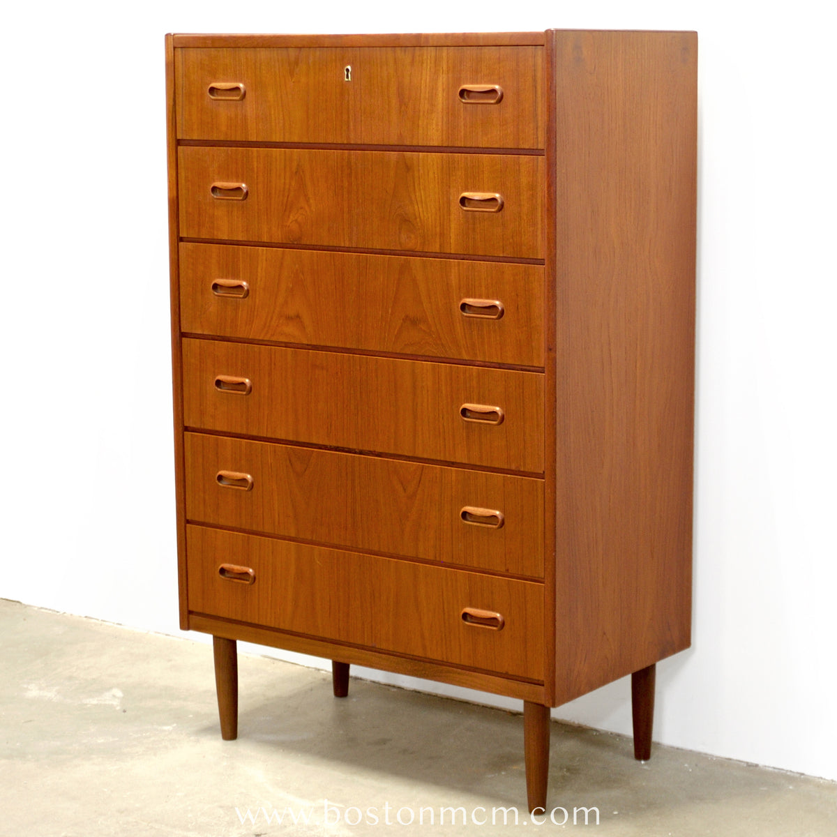 Danish Teak 6 Drawer Dresser - #A1863