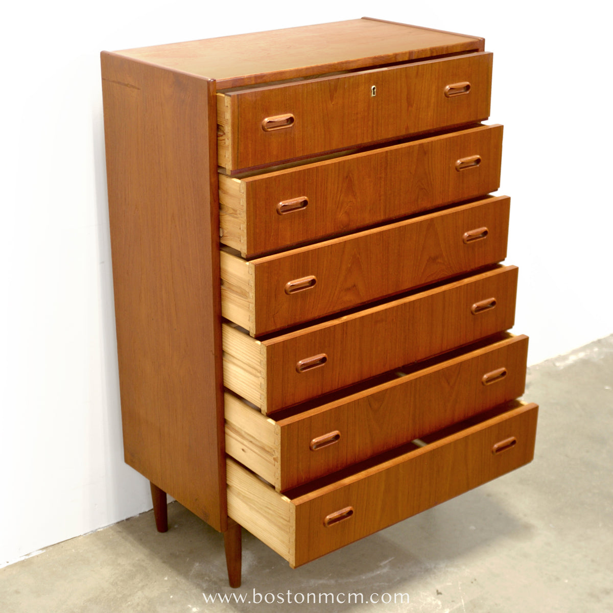 Danish Teak 6 Drawer Dresser - #A1863