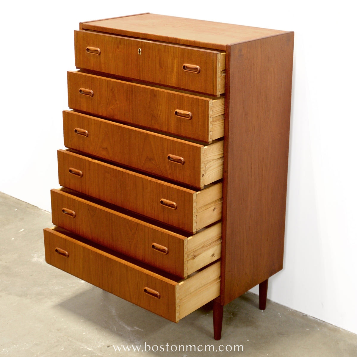 Danish Teak 6 Drawer Dresser - #A1863