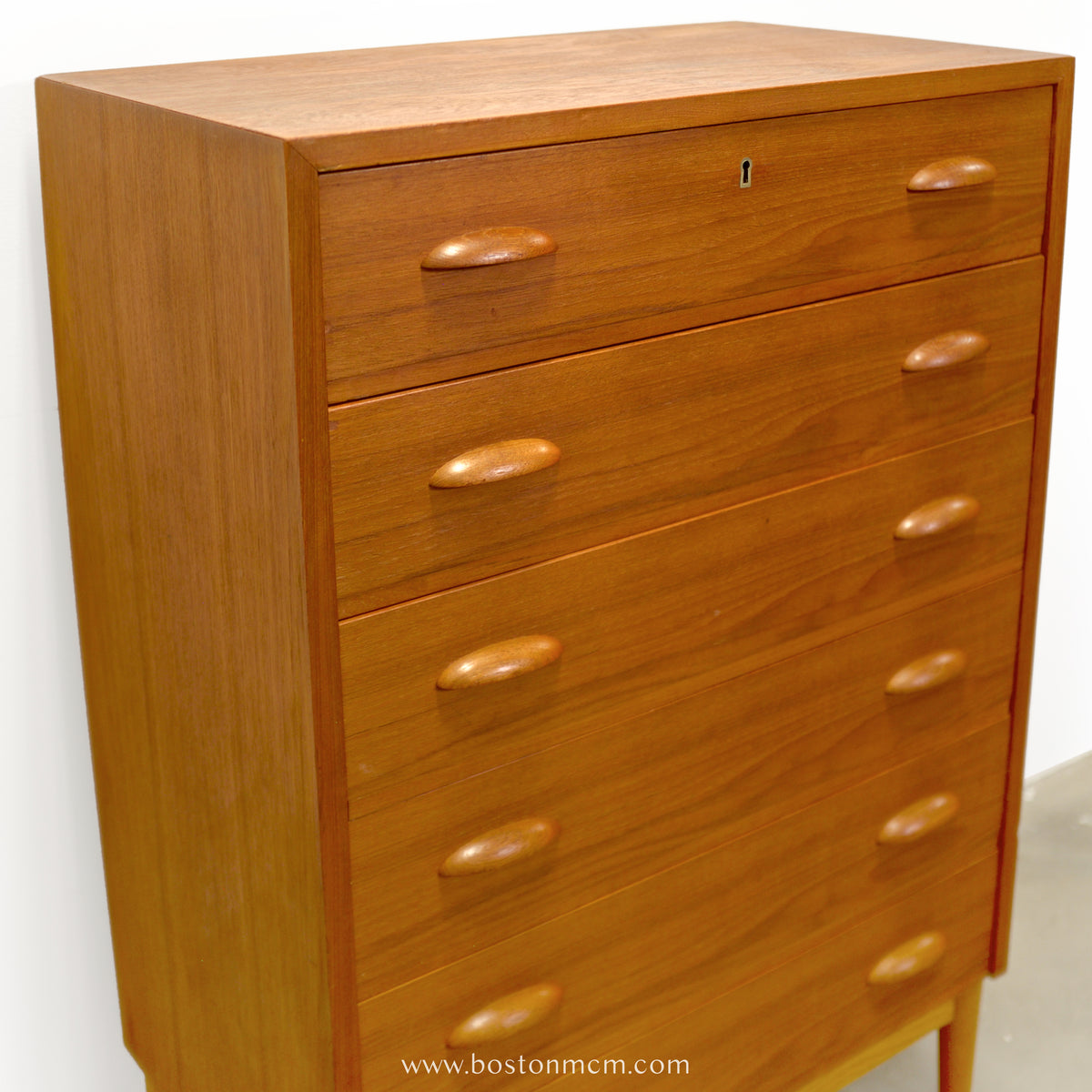 Danish Teak 6 Drawer Dresser - #A2231