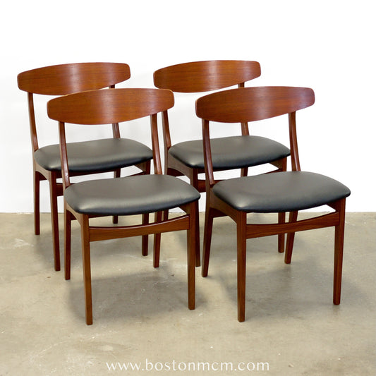 Set of 4 Danish Teak Chairs - #A1887