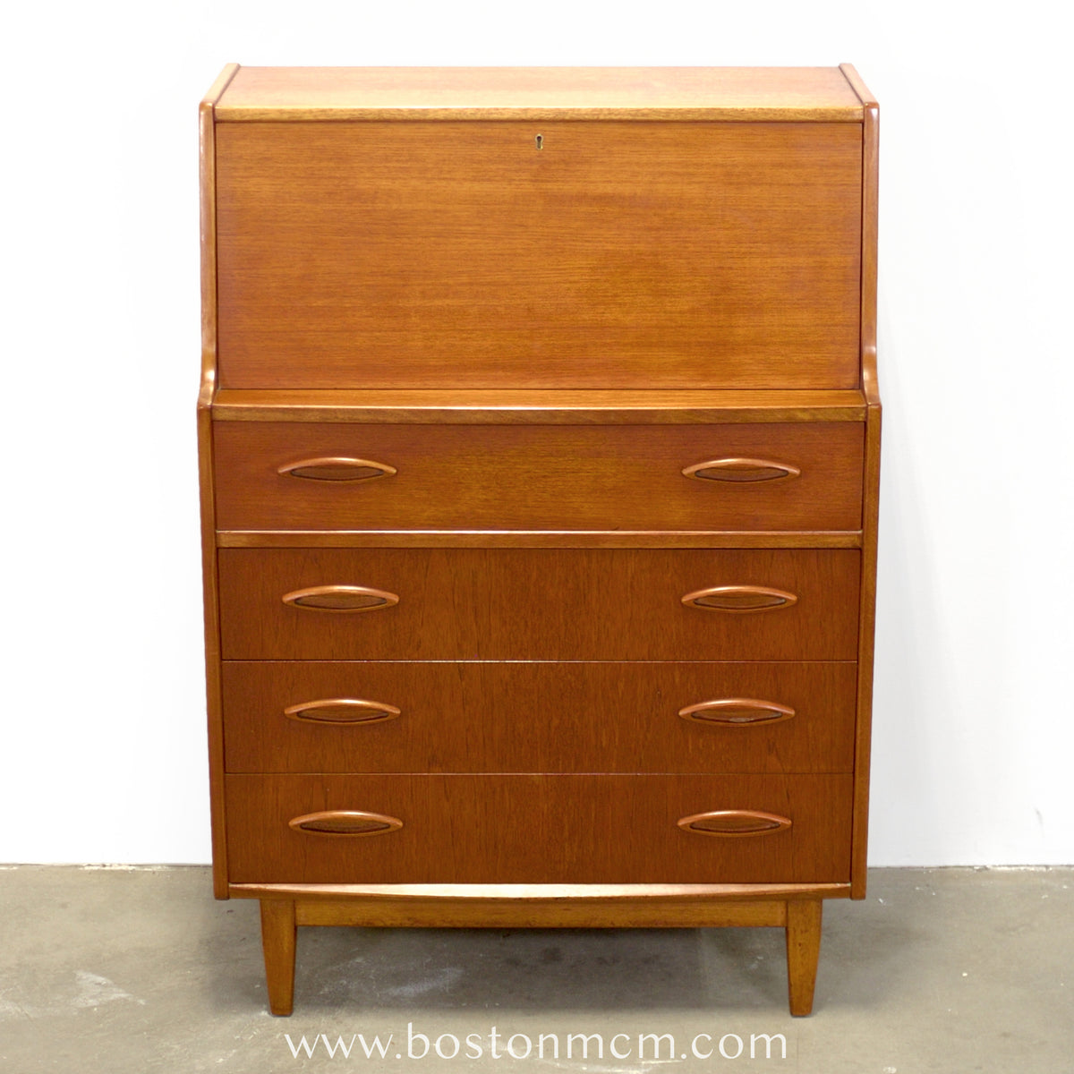 Jentique Teak Secretary Desk - #A2305