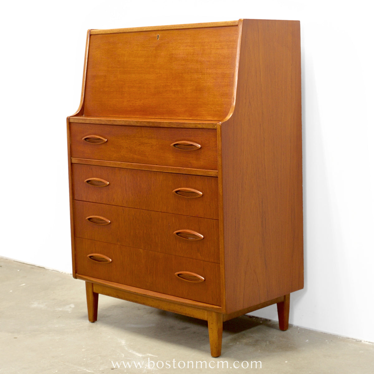 Jentique Teak Secretary Desk - #A2305