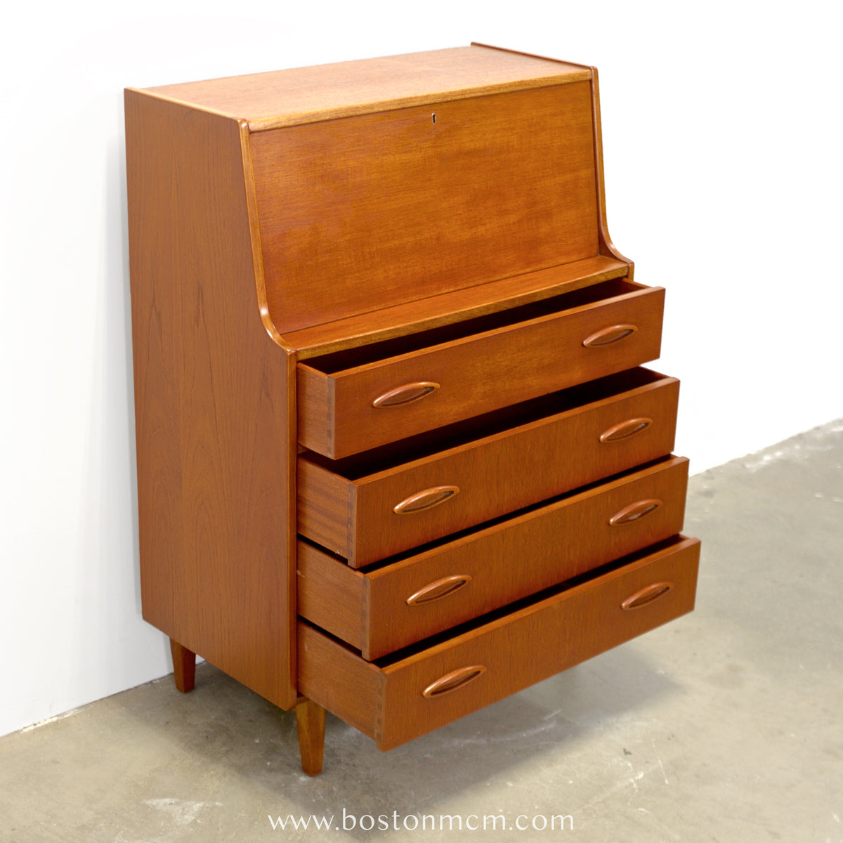 Jentique Teak Secretary Desk - #A2305