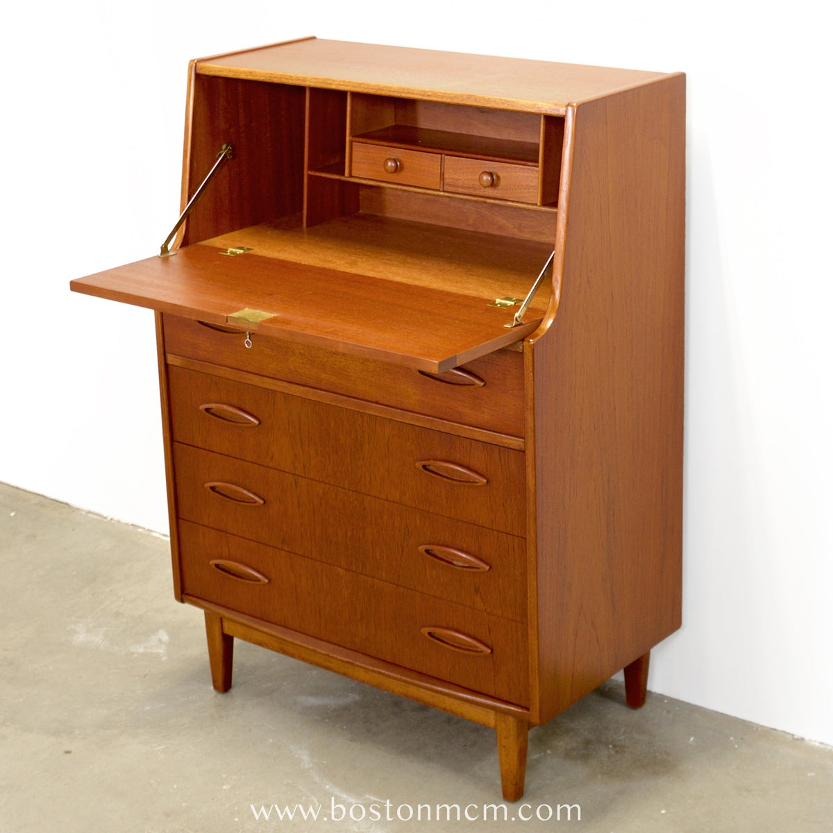 Jentique Teak Secretary Desk - #A2305