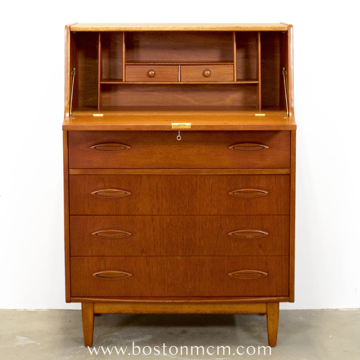 Jentique Teak Secretary Desk - #A2305