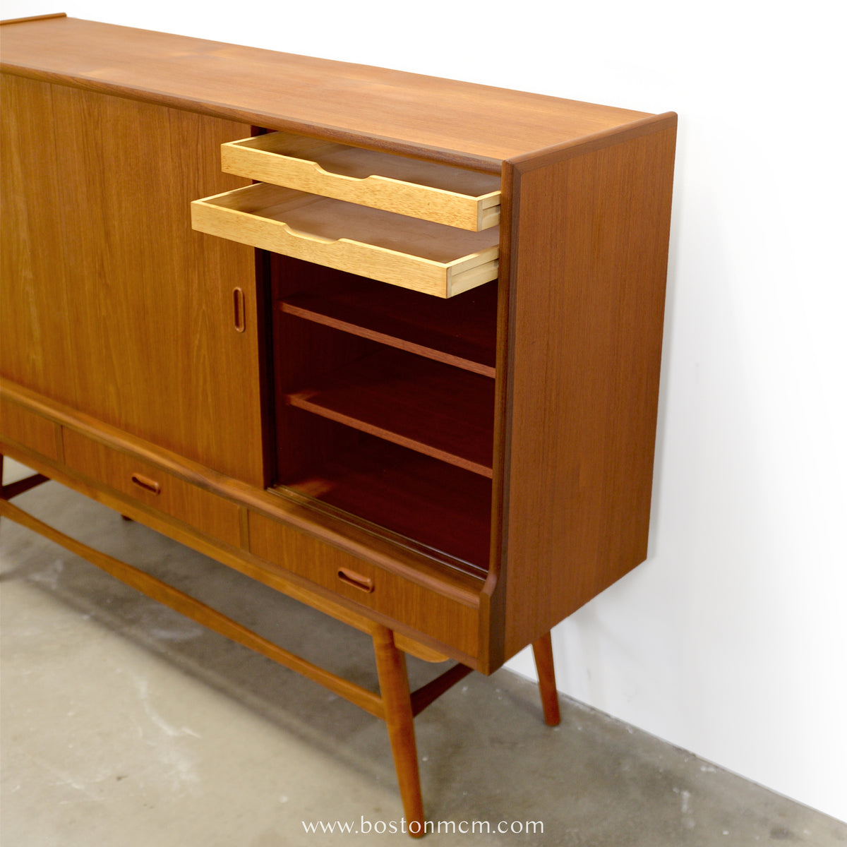 Danish Teak Tall Sideboard / Highboard - #A1626