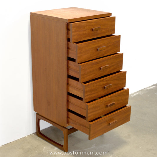 G-Plan “Quadrille” 6 Drawer Tall Dresser - #A2326