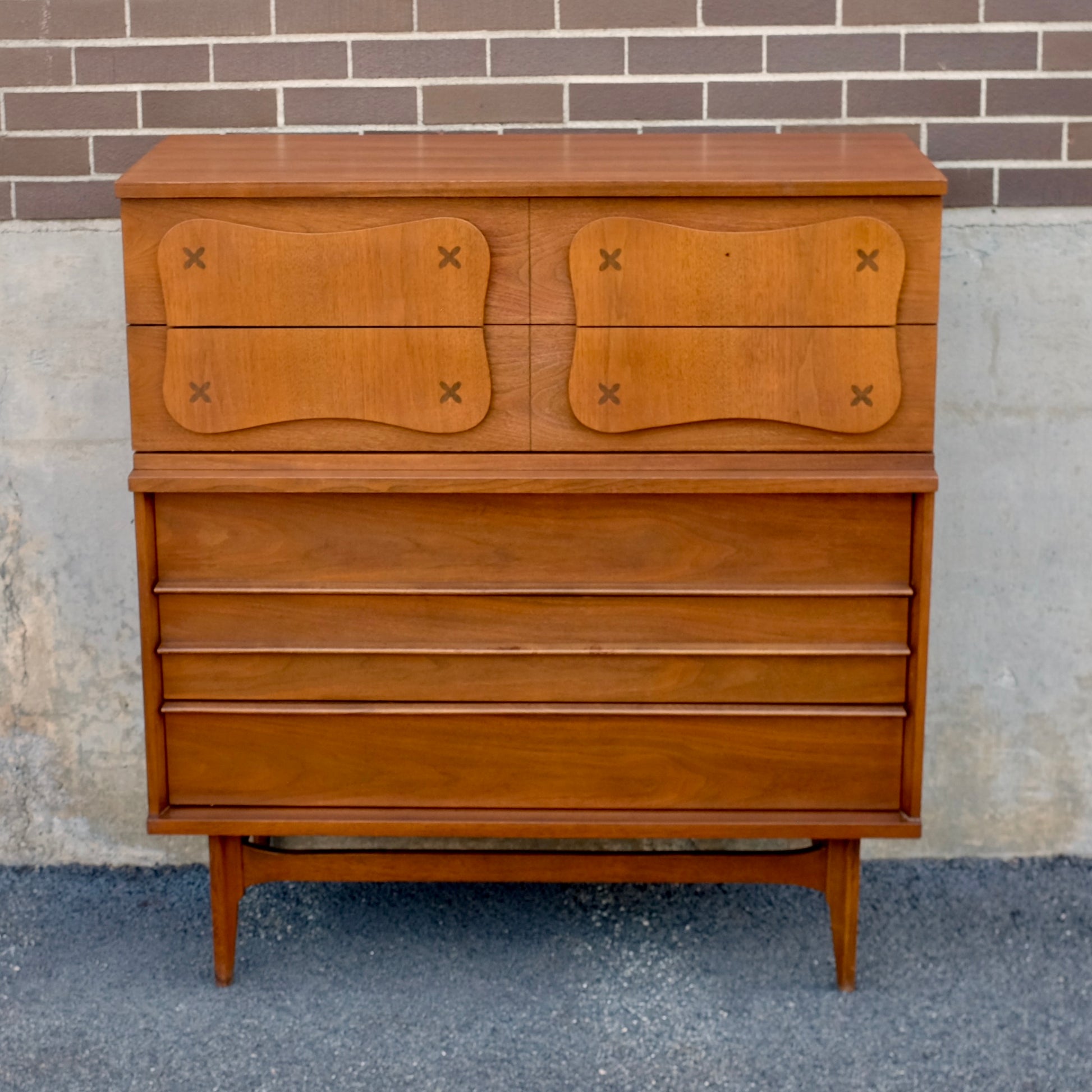 bassett furniture dresser vintage Mid Century Modern Vintage Bassett Furniture "Monterey" Walnut & Rosewood Dresser Designed by Leo Jiranek – Boston Mid Century Modern