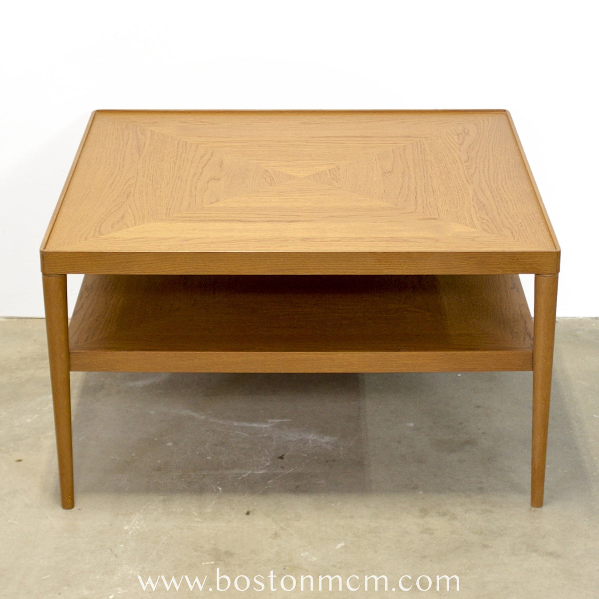 IKEA "Stockholm" Teak Square Coffee Table w/ Lower Shelf - #A1853