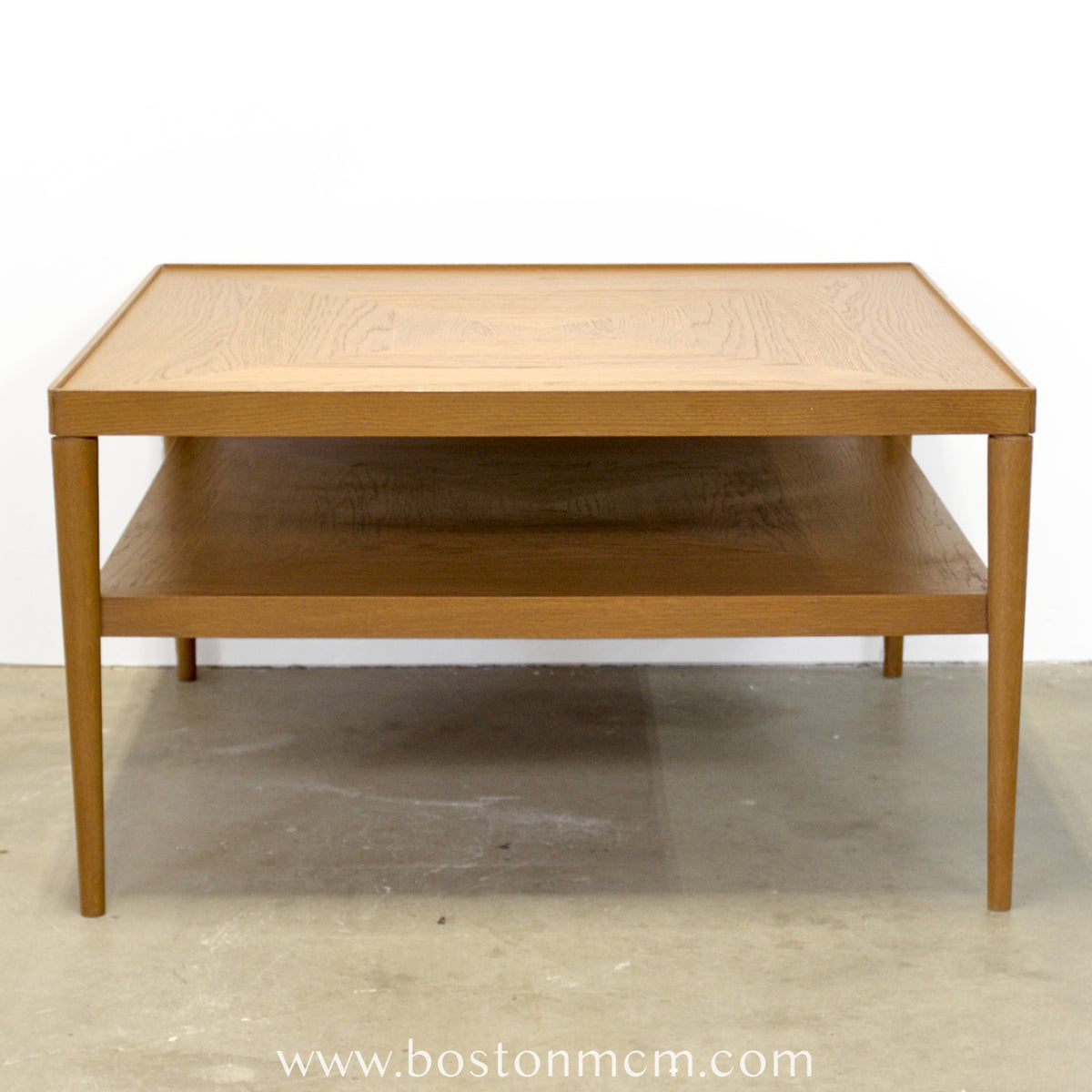 IKEA "Stockholm" Teak Square Coffee Table w/ Lower Shelf - #A1853