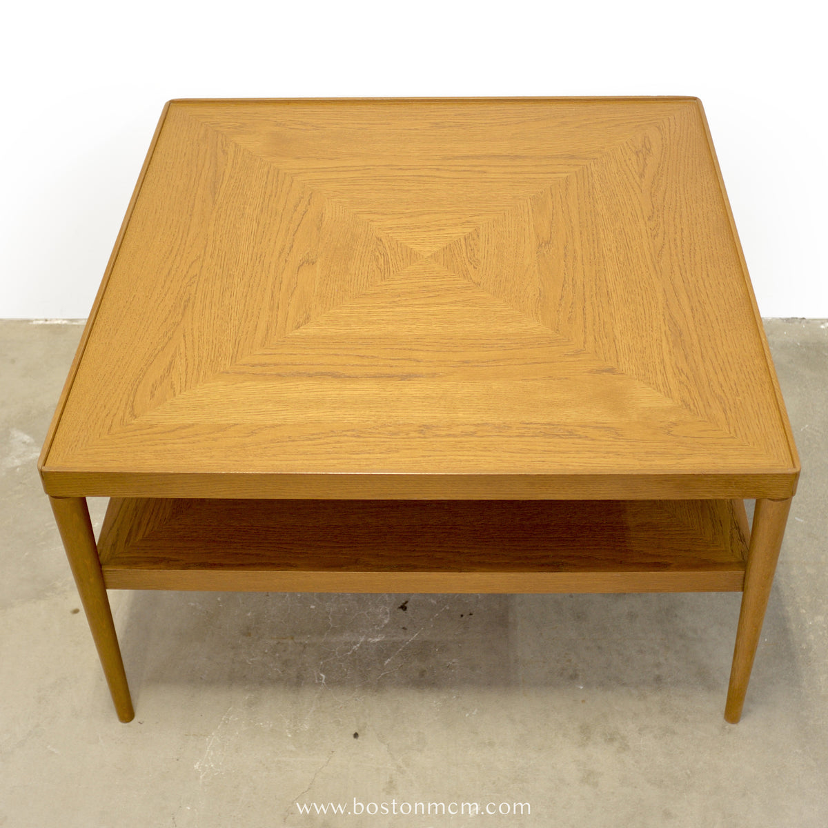 IKEA "Stockholm" Teak Square Coffee Table w/ Lower Shelf - #A1853